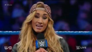720p WWE Smackdown Live 11 29 16 Nikki Bella attacking The Princess of Staten Island Carmella