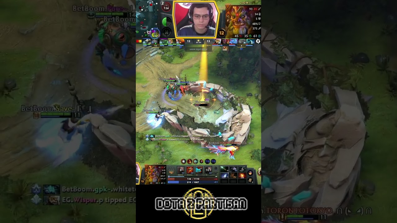 Matthew CRAZY aegis STEAL - BetBoom vs EG - BETBOOM DACHA - Dota 2  