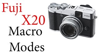 Fuji X20 Macro Modes