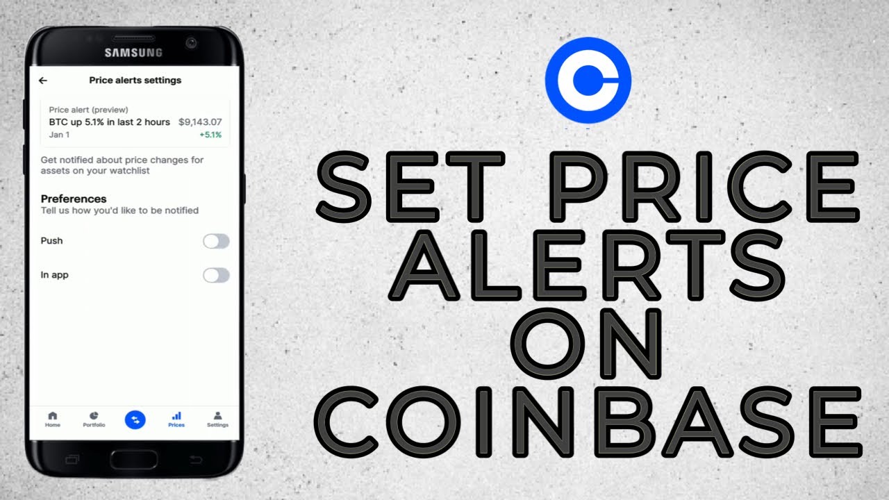 coinbase set price alert