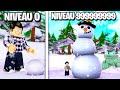 LE PLUS GRAND BONHOMME DE NEIGE DE ROBLOX ! (Roblox Snowman Simulator)