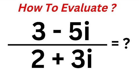 A Nice Math Problem 3-5i/2+3i | Real And Imaginary Part | Complex Number..