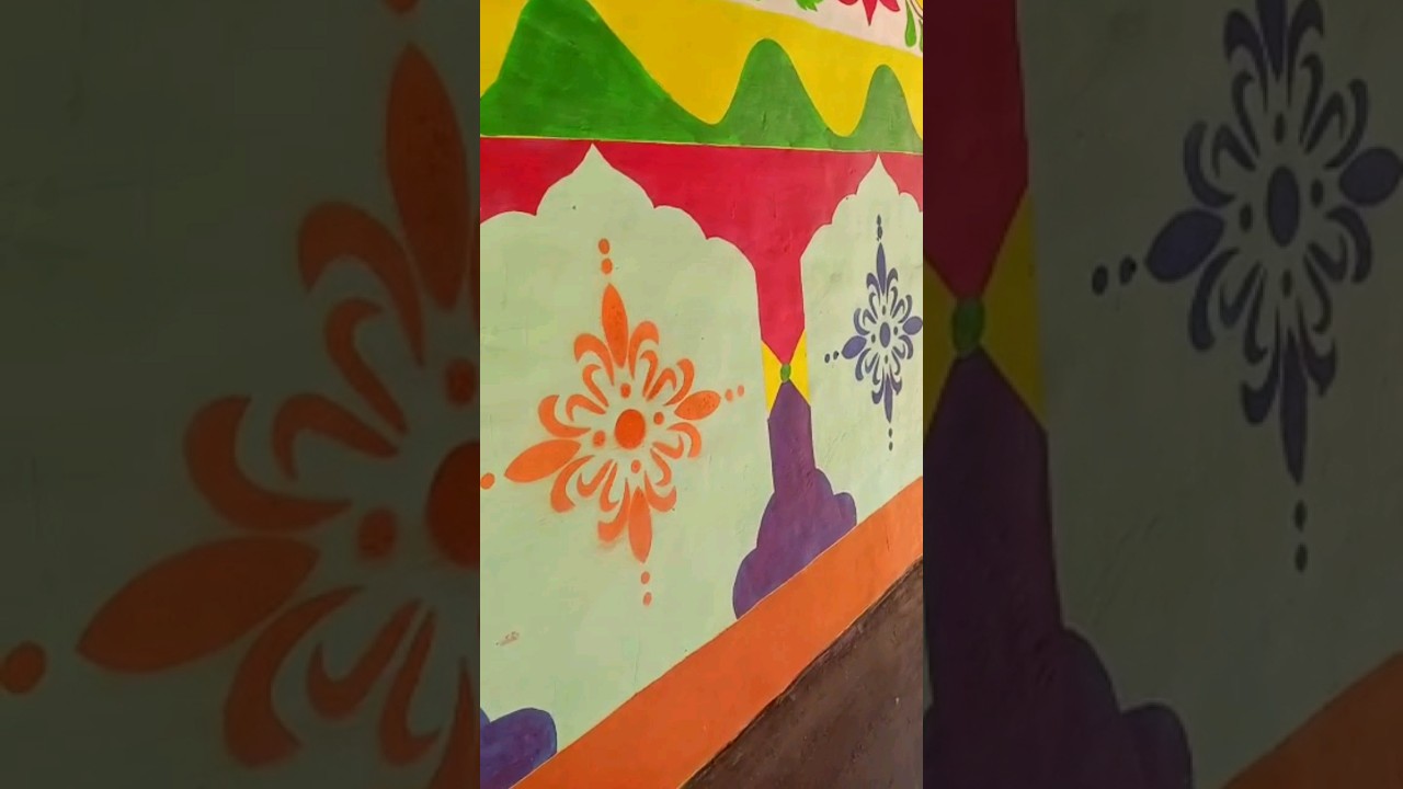 Santali Bhit potaw Wall Painting Wall Design Wall Drawing//Wall penting