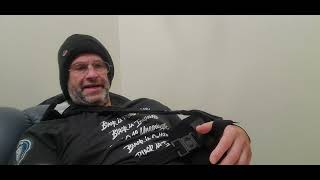 One day after my total shoulder replacement.