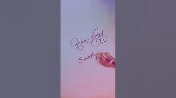 Sandhya ♡ Signature style of my name #Sandhya #Shorts #Art