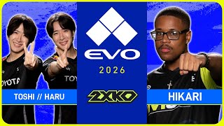 Evo 2026: Hikari vs Toshi/Haru | 2XKO | Losers Quarterfinals