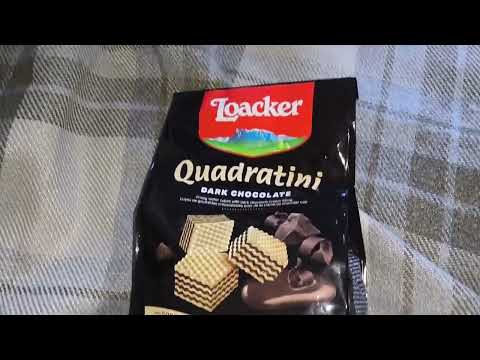 Вафли Loacker/Loacker Quadratini Dark Chocolate Wafers Review #loacker #sweet #dessert #wafers