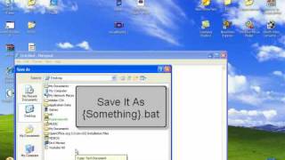 How To Make A MS-Dos Batch File With Notepad