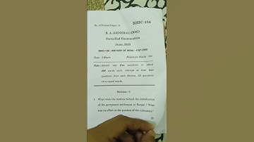 BHIC-134History of India in English question paper June 2023#ignou