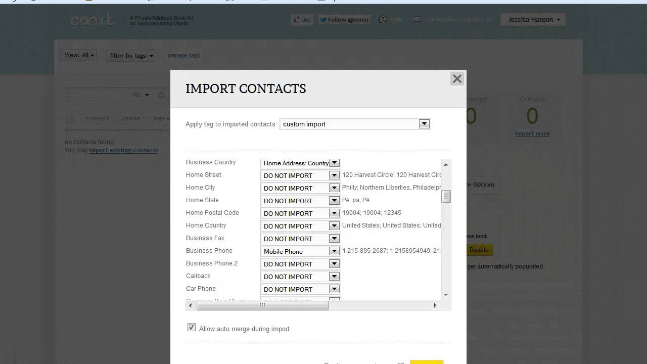 How to Import a Custom File into Your conXt Address Book