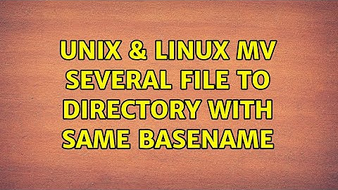 Unix & Linux: Mv several file to directory with same basename (3 Solutions!!)