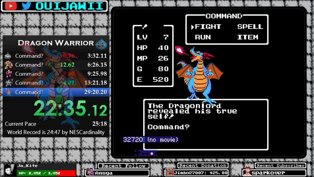 Dragon Warrior (Dragon Quest) Speedrun in 2441 YouTube