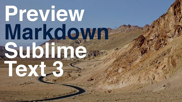 Preview Markdown in Sublime Text 3