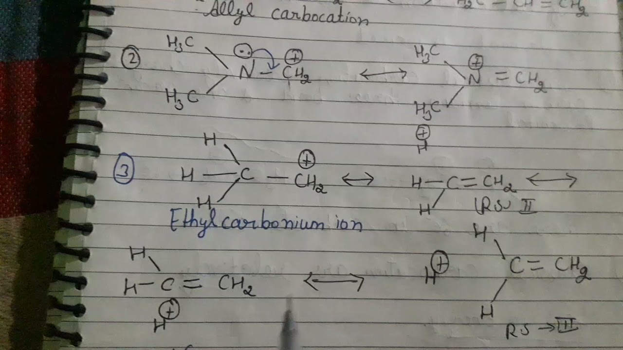 CLASSICAL CARBOCATION WITH NOTES