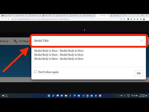 How to config modal page Module in drupal 9