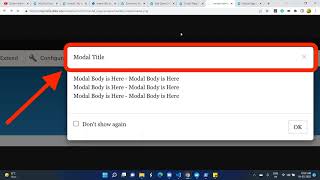 How to config modal page Module in drupal 9