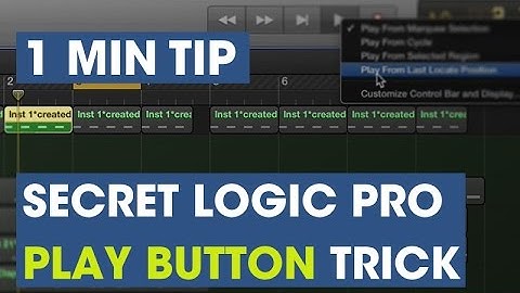 Super Secret Logic Pro X Play Button Trick - Better workflow!