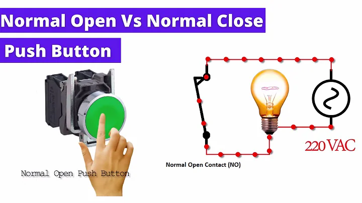 Basic Electrical - Normally open and Normally closed Push button - NO vs NC