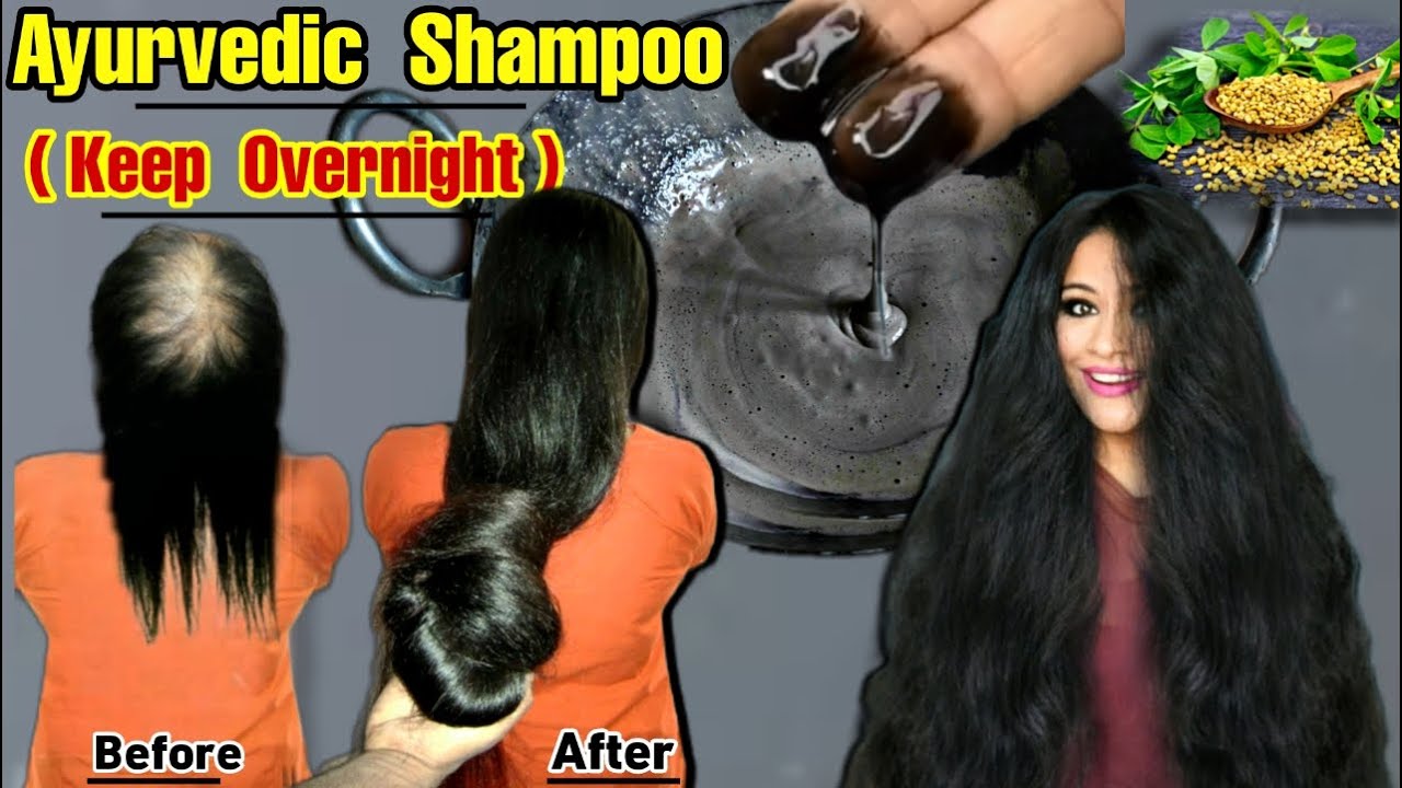Leave This OvernightAyurvedic Shampoo To Make Hair 10× Thicker,Longer