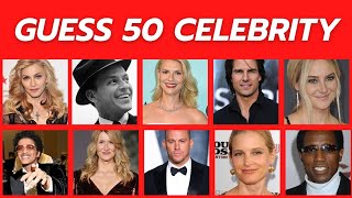 Guess the CELEBRITY in 5 seconds | 50 Most Famous People  in the Word | Celebrity Quiz