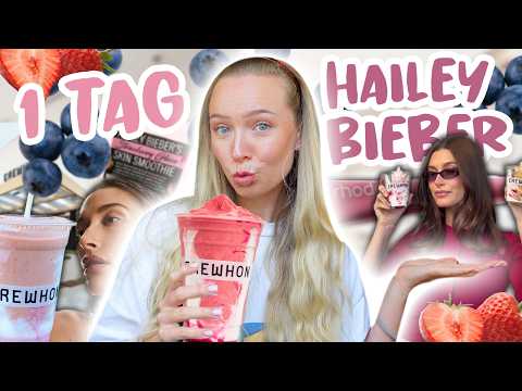 Living & Eating like HAILEY BIEBER for 1 DAY (clean girl life) 🍓🫐
