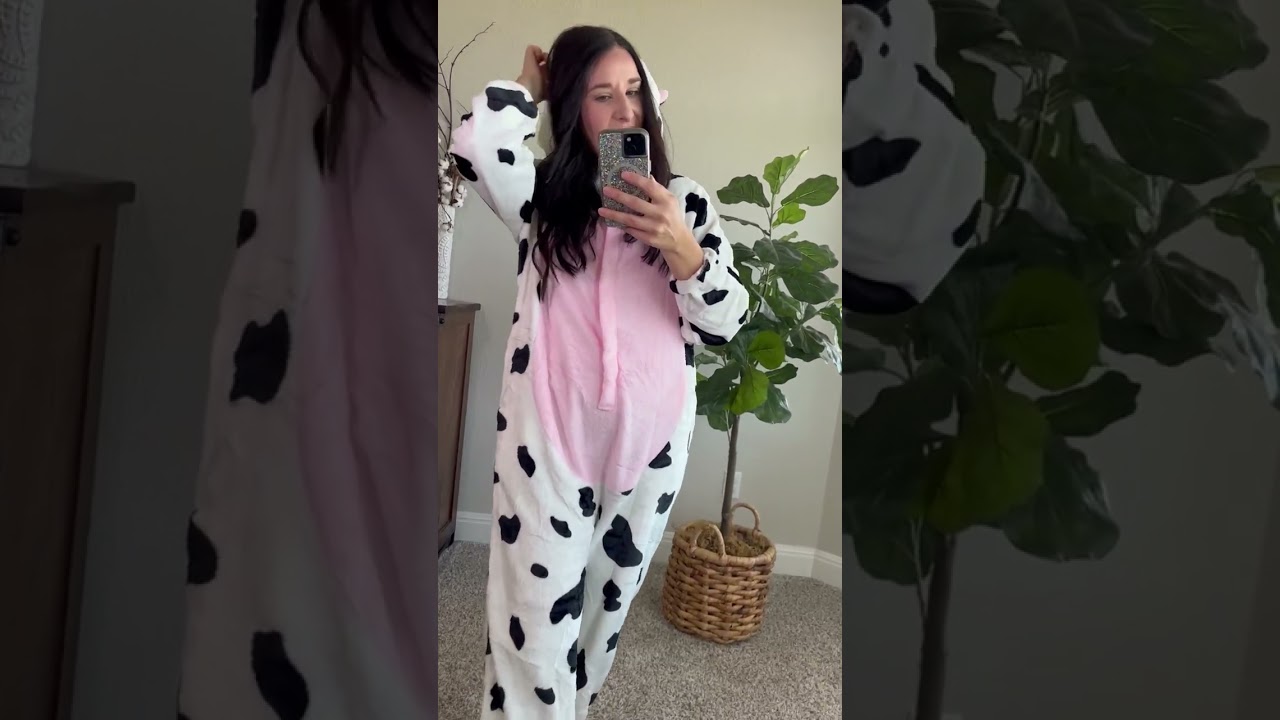 OLAOLA Cow Animals Onesie Halloween Costume  