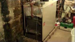 Kerr Indoor Wood Boiler Installation - YouTube