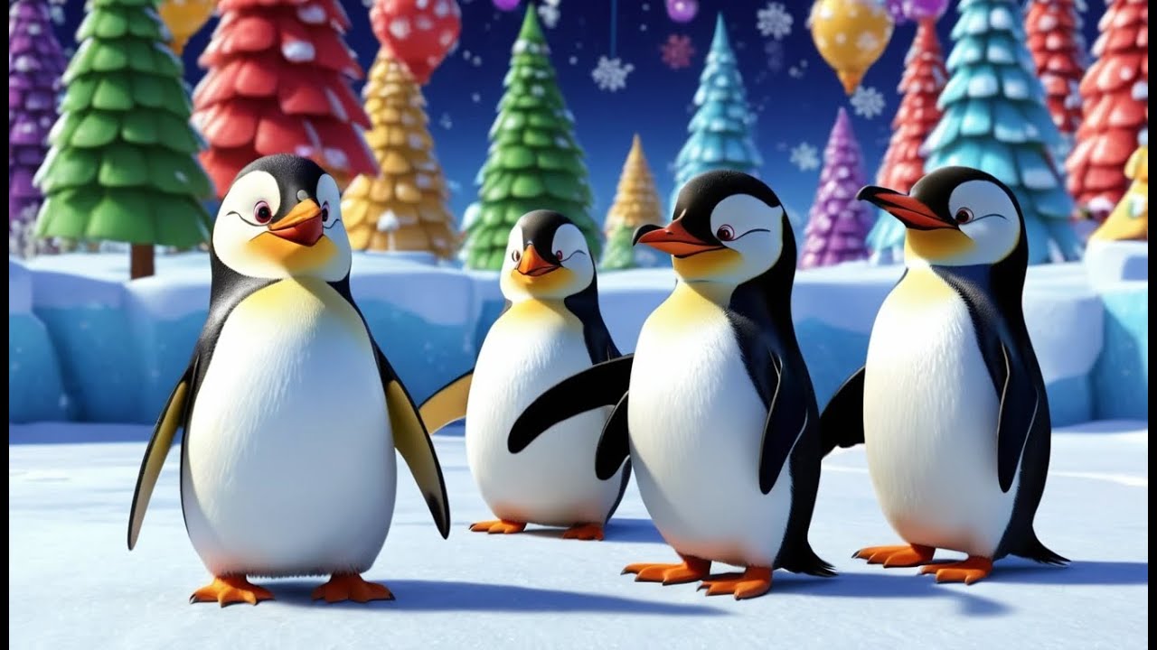 Five Baby Penguins Slid on Ice! | Fun Nursery Rhyme for Kids | Sing ...
