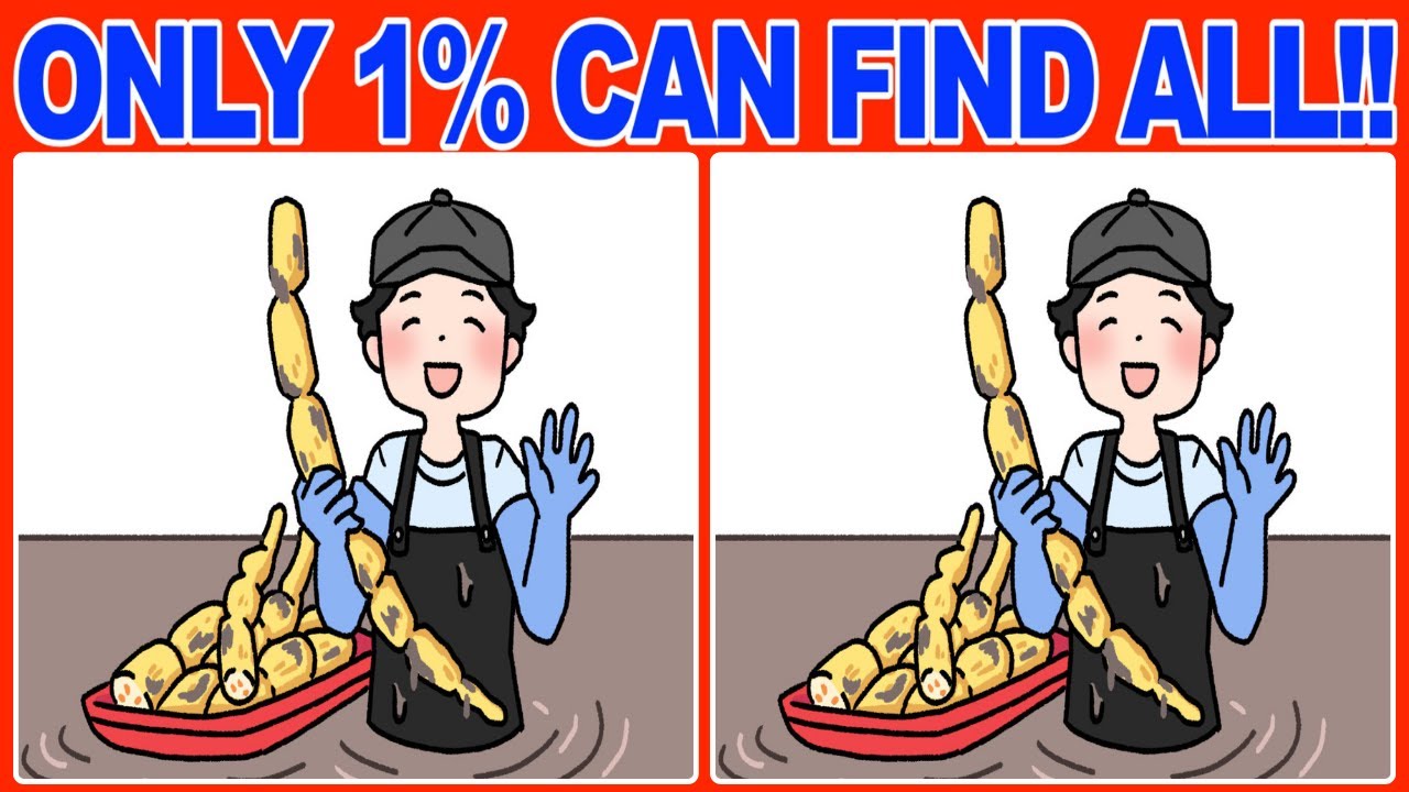 【Spot & Find the differences】👀Memory Workout: Can You Find the Mistakes? Test Your Brainpower Now!