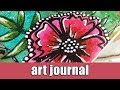 Art Journal | gel printing on disc bound journal