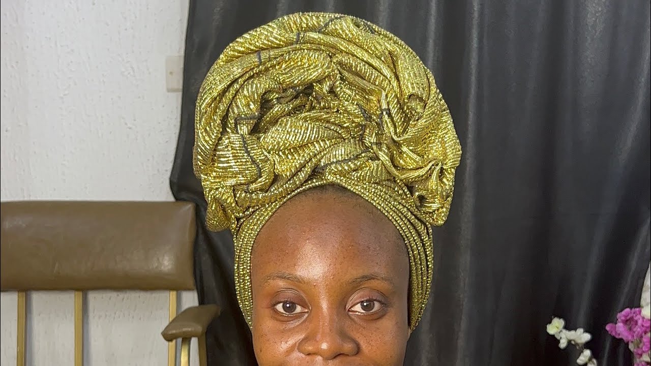 How to tie owanbe gele V-Ruffle