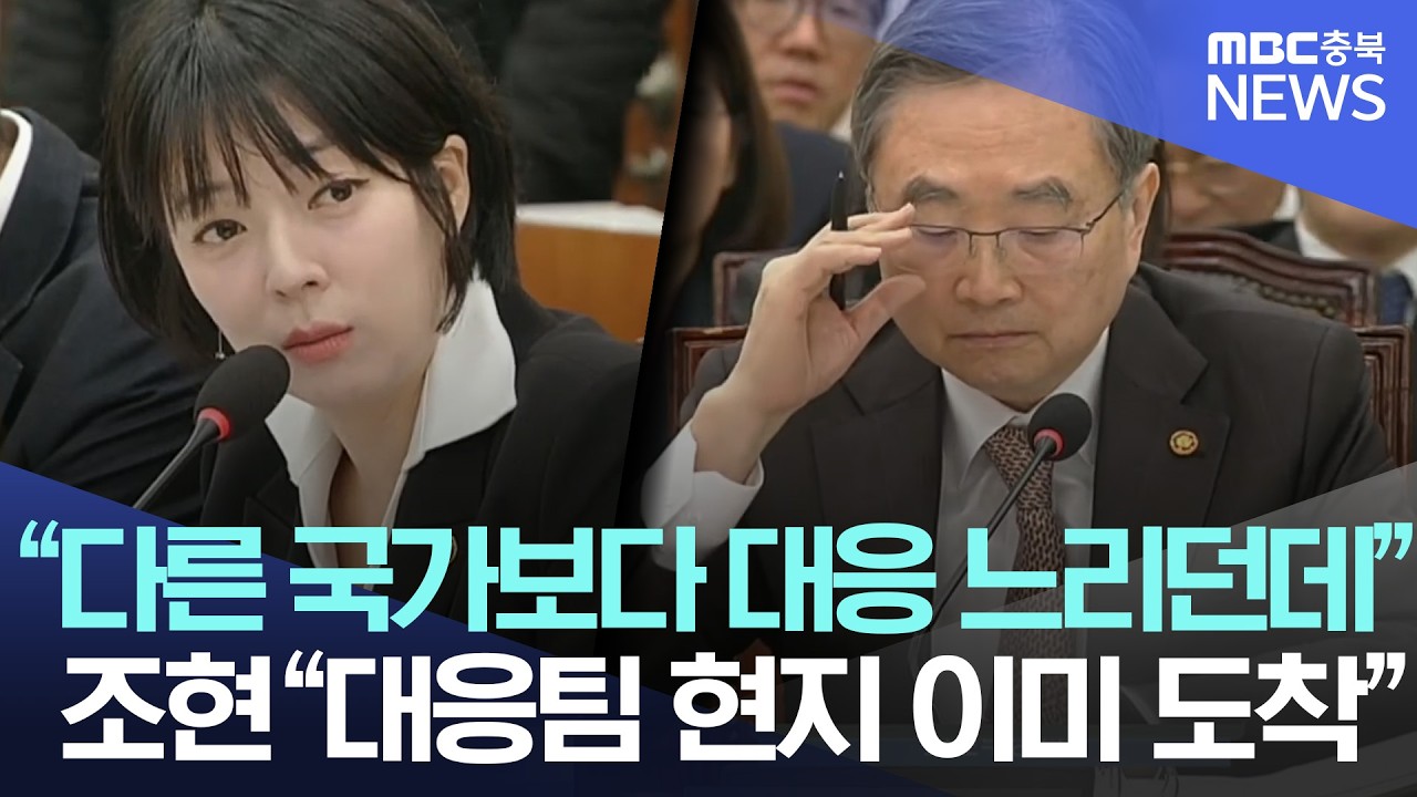 배현진 '국민 보호' 질타에…안경 치켜세운 조현 