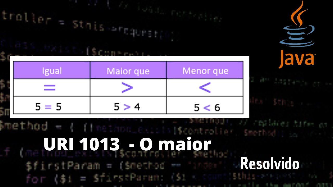 O maior (URI 1013) Exercício resolvido em Java Beecrowd YouTube