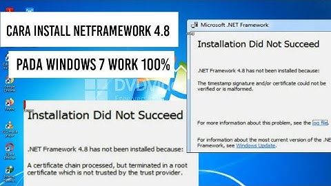 Cara Install Net.Framework 4.8 pada windows 7 100% Working