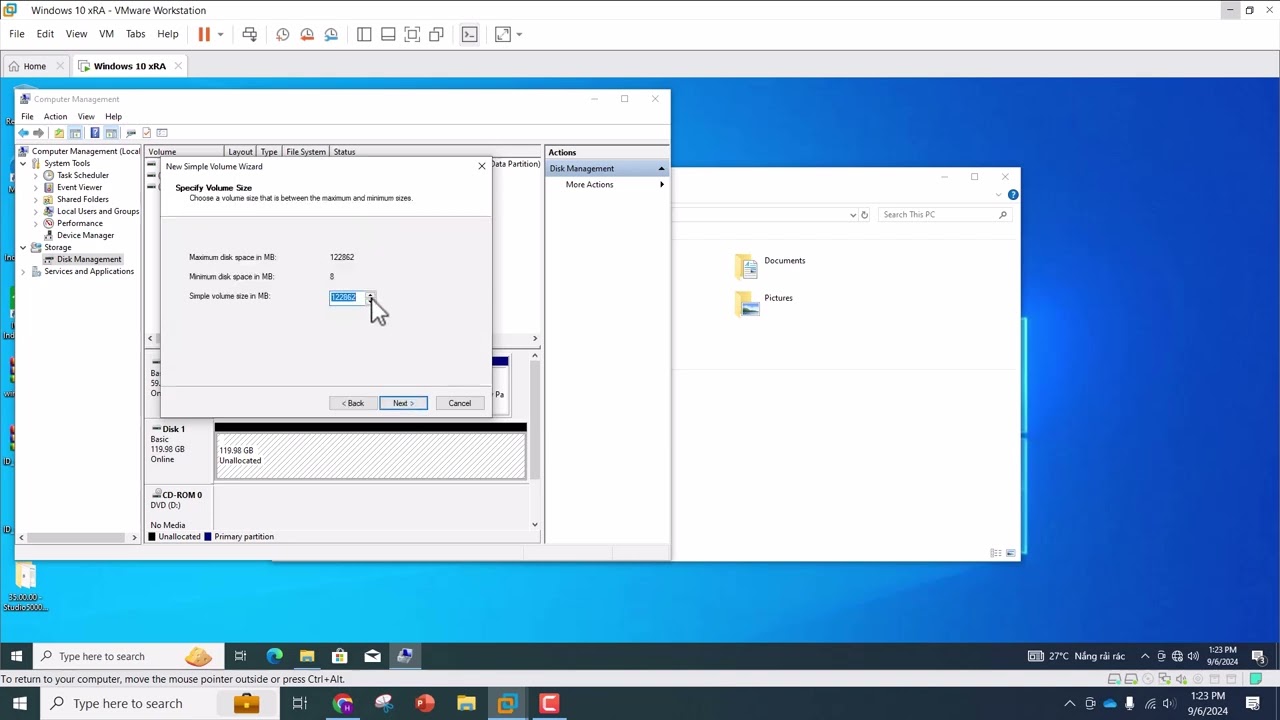 How to Add new drive hardware in VMWare Workstation & Disk Management