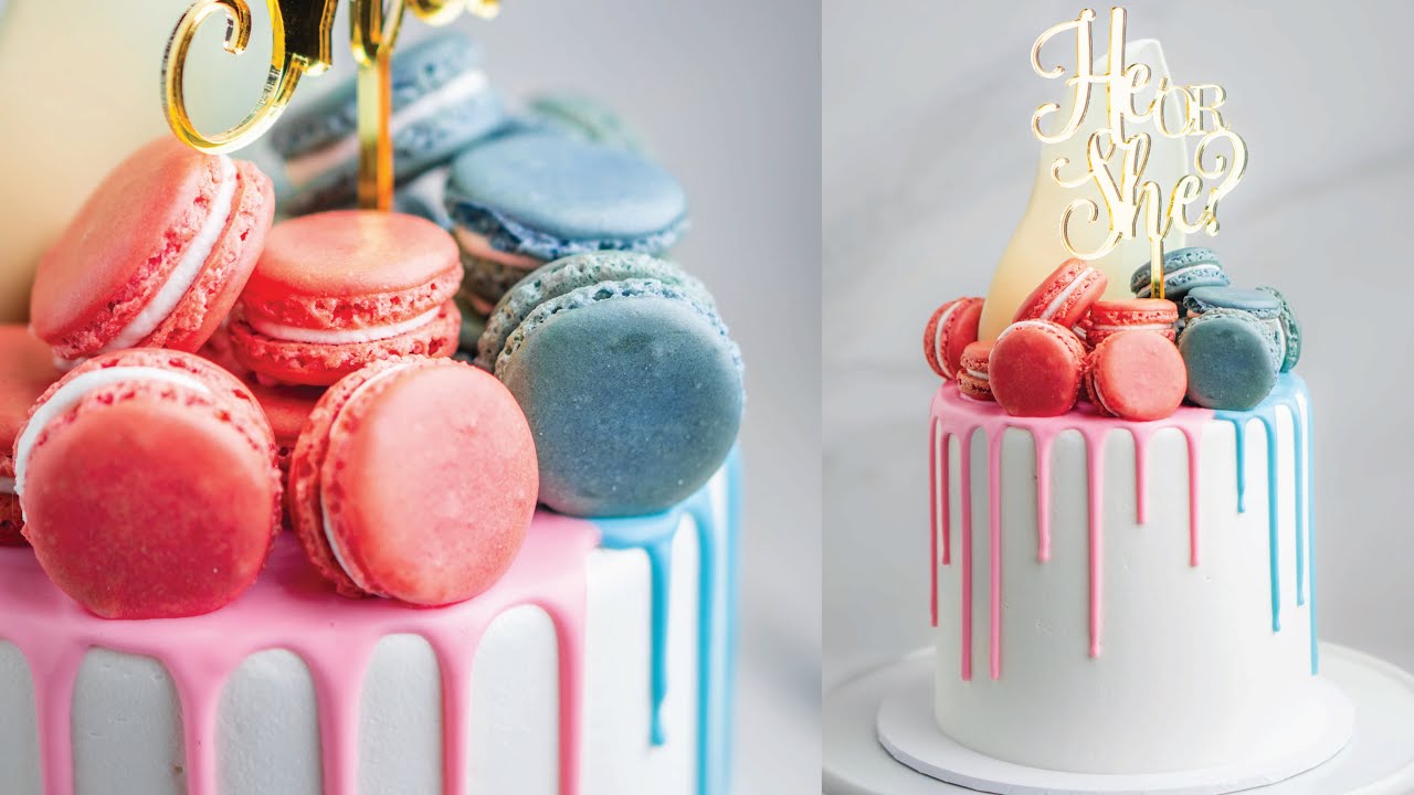 how-to-make-a-simple-gender-reveal-cake-rosie-s-dessert-spot-youtube