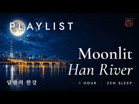 Moonlit Han River 🌙 1 Hour Korean Zen Music for Sleep & Quiet Nights | 달밤의 한강