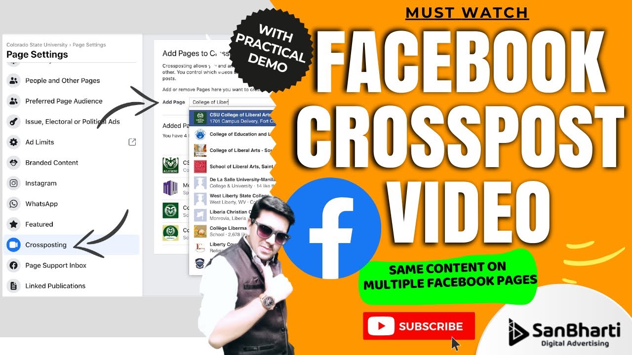 How To Crosspost Video On Facebook Facebook Crosspost Demo