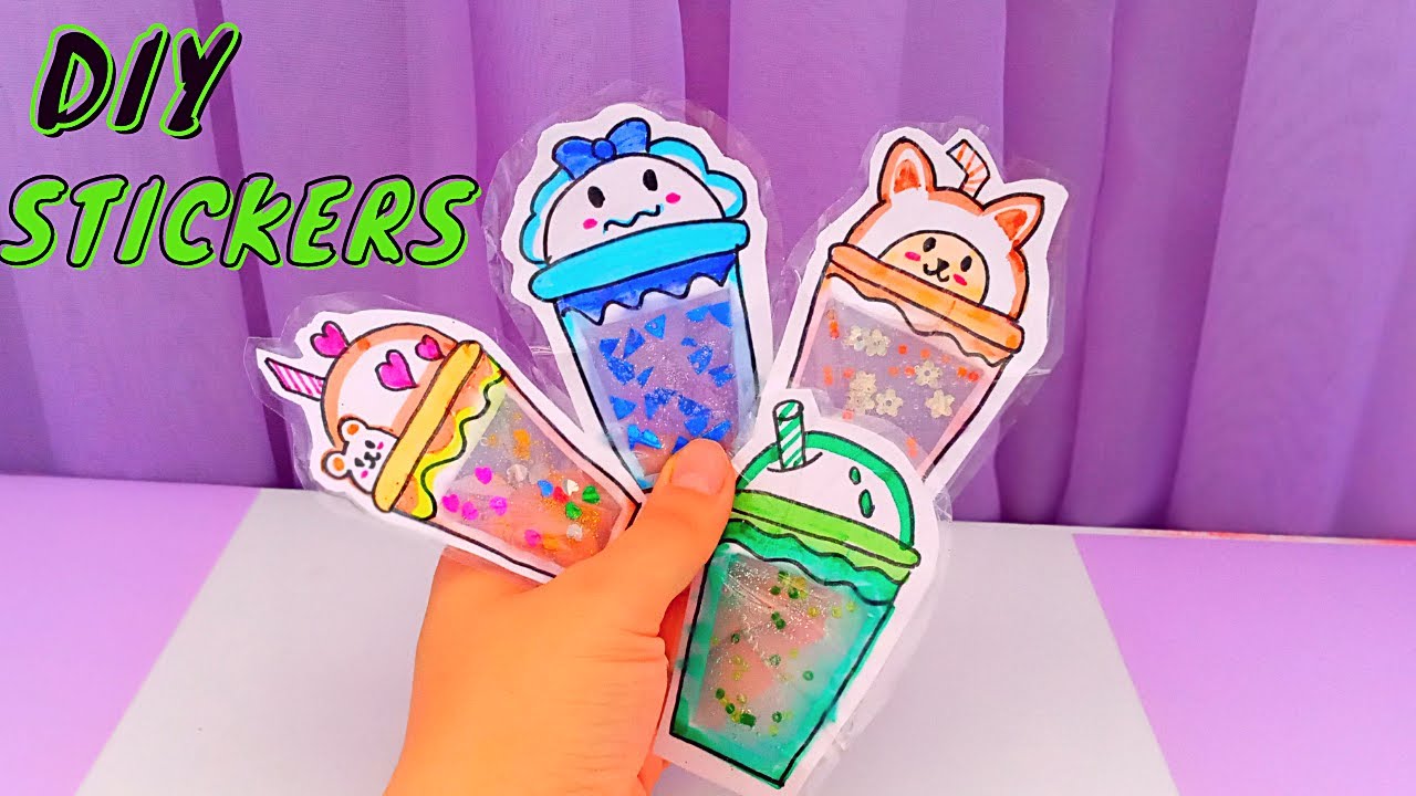 diy stickers:How to make Diy stickers|Diy fidget stickers with slime ...