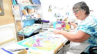 Abstract Painting 2nd video coral abstract painting DSC 0052