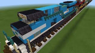 Minecraft Conrail SD80MAC locomotive tutorial