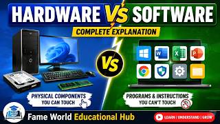 Hardware vs Software | Full Explanation for Beginners @FameWorldEducationalHub