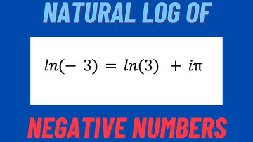 ln of Negative Numbers (Actually!)