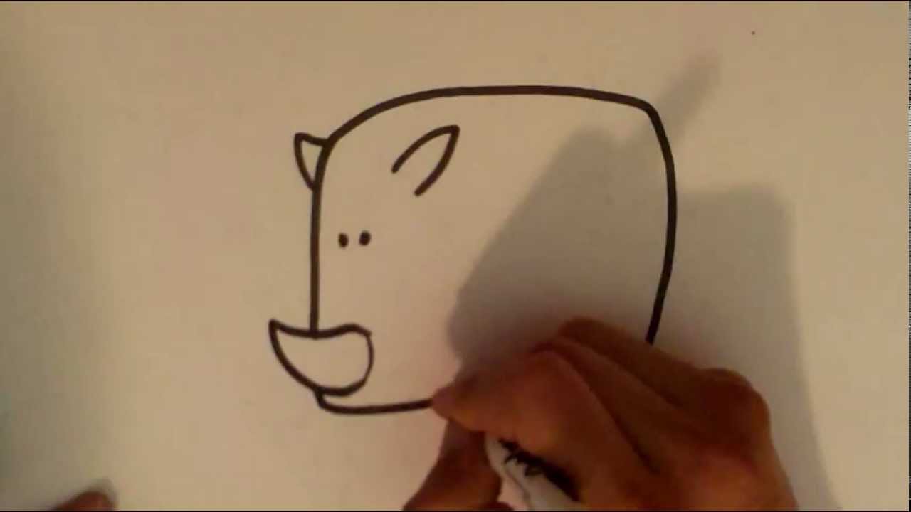 Easiest Way to Draw a Rhino - Drawing for Beginners - YouTube