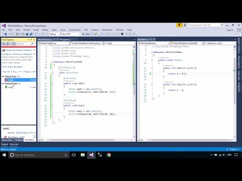 Video: Bagaimana cara menggunakan NUnit di Visual Studio?