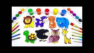 Create Amazing Animals with Colorful Paints 🎨🦁 Fun Learning Activity for Toddlers