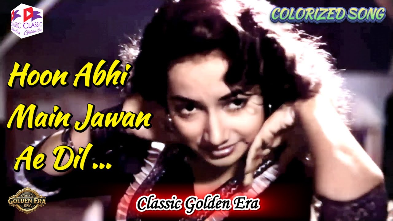 Hoon Abhi Main Jawan Ae Dil | COLORIZED | Geeta Dutt | Aar Paar (1954) | Rare Romantic Song | 