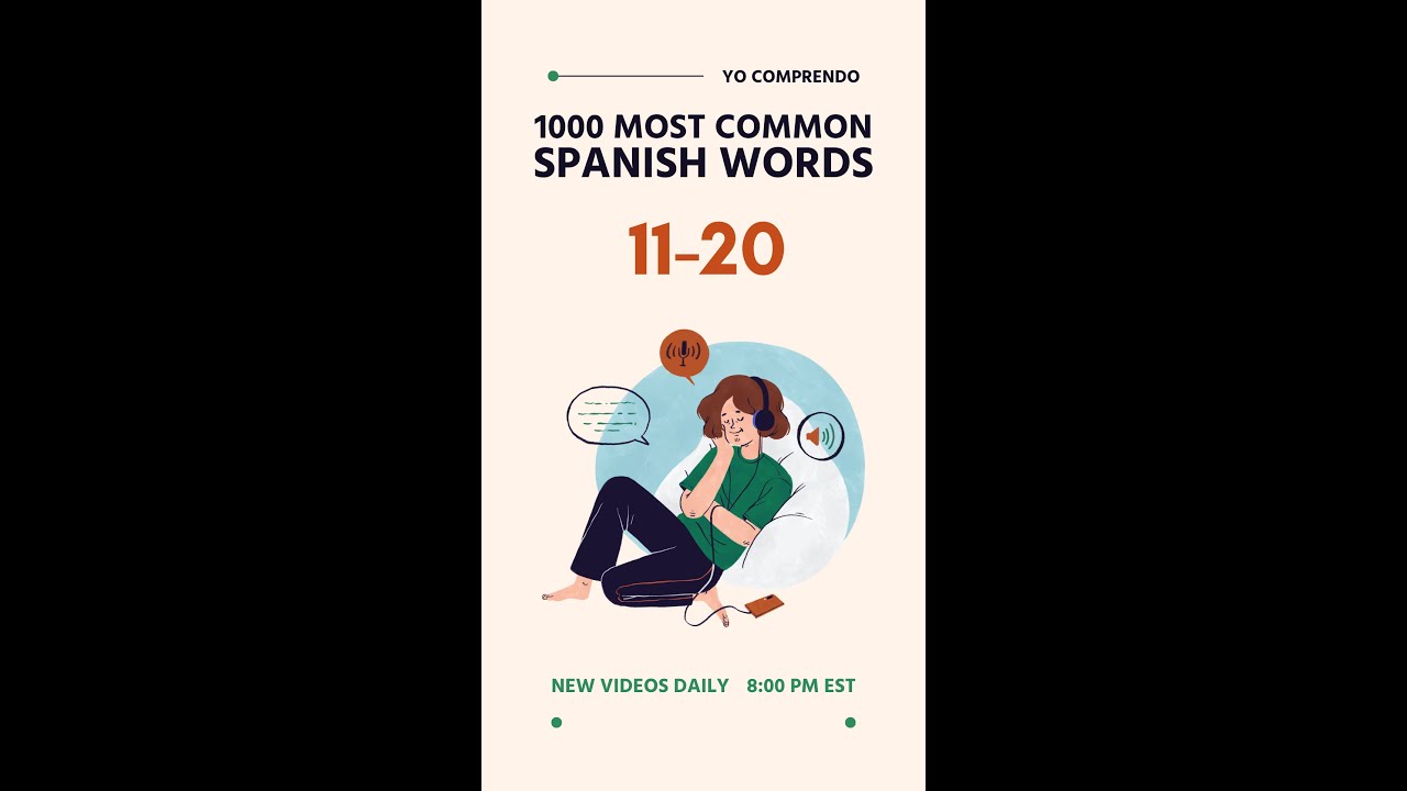11-20 of 1000 MOST COMMON SPANISH WORDS | daily Spanish vocabulary | learn Spanish with Salutami