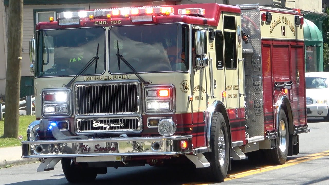 Mount Kisco FD Engine 106, Tower Ladder 14, & Rescue 31 Responding YouTube