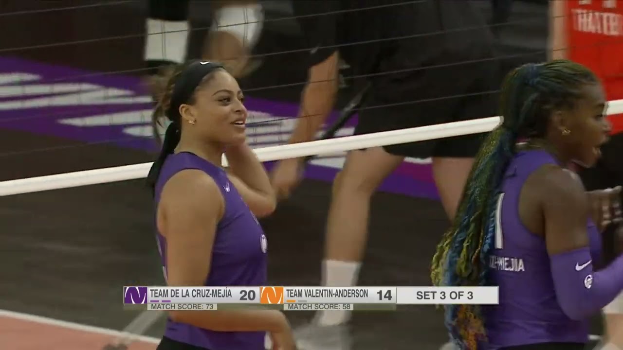 AU Pro Volleyball Game 3: BIG block from Kayla Caffey